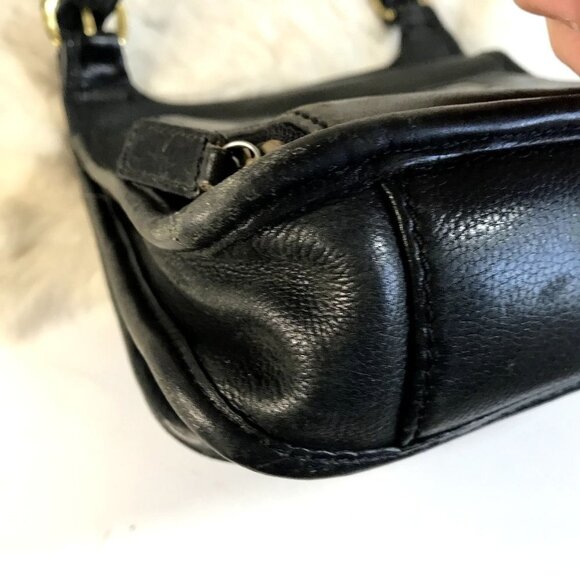 Vintage FOSSIL Keyper Black Leather Crossbody Bag Messenger Wallet Bag Travel - Picture 8 of 13